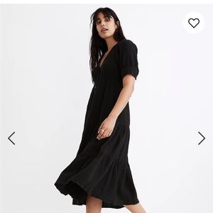 Madewell Lightspun Button-front Tiered Midi Dress